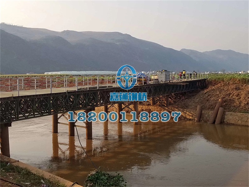 云南紅河州彌蒙鐵路竹園界51米長、6米寬鋼橋